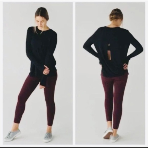 Lululemon black sweater cashmere Sz 4 - Picture 1 of 14